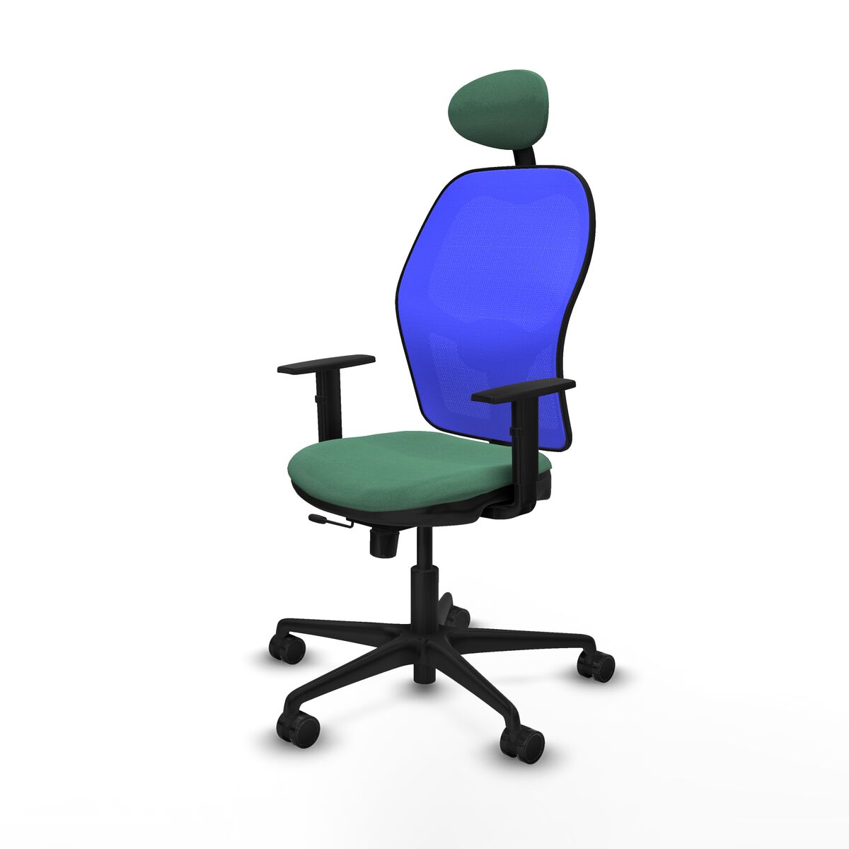 Silla de Oficina con Cabecero Jorquera Piqueras y Crespo 1D036N1 Verde Esmeralda