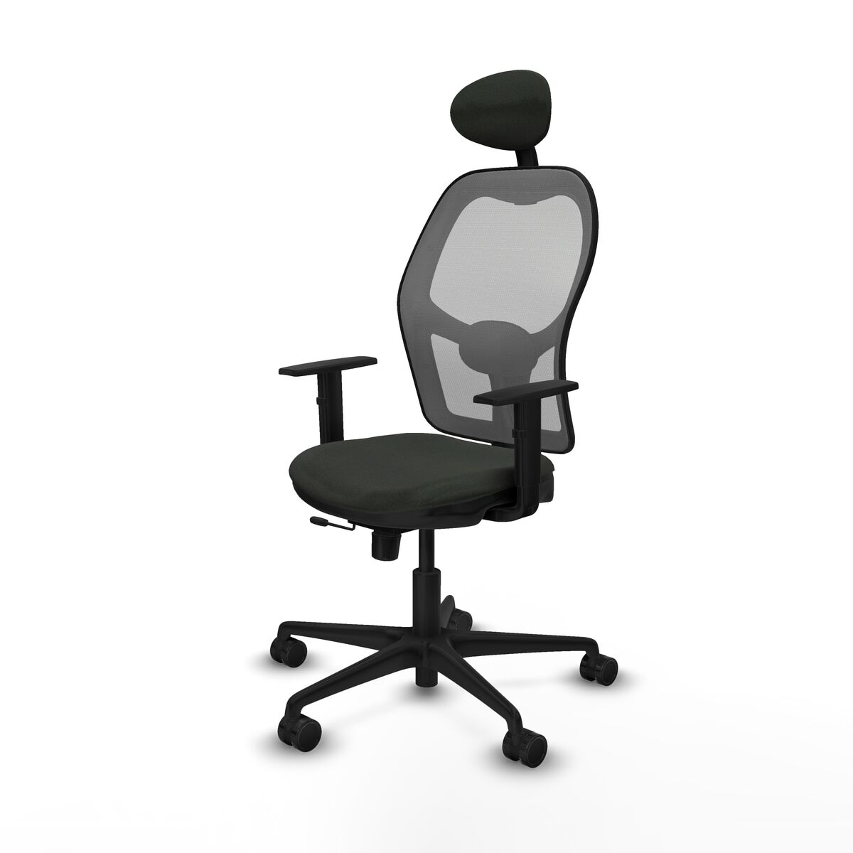 Silla de Oficina con Cabecero Jorquera Piqueras y Crespo 1D036N1 Negro