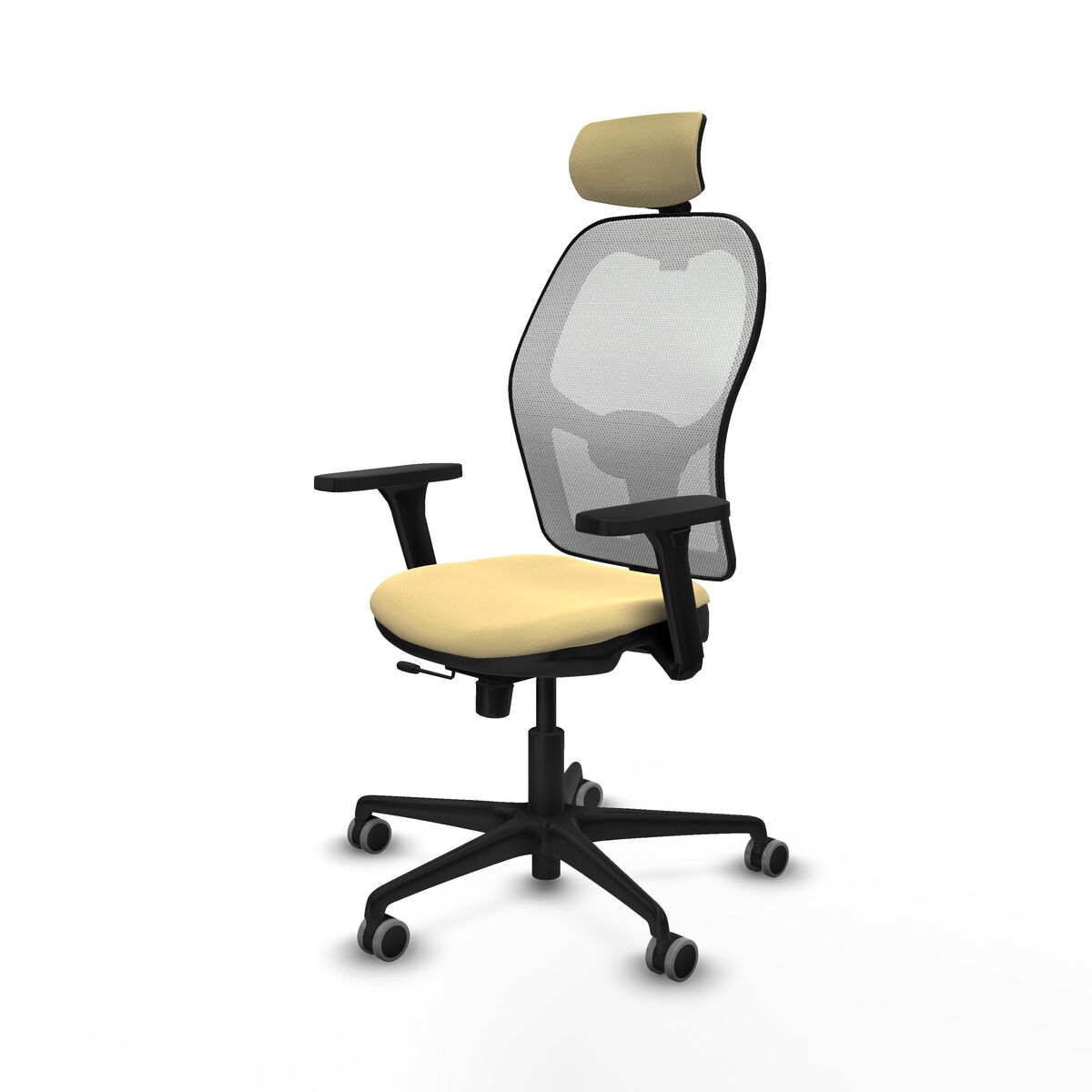 Silla de Oficina con Cabecero Jorquera Piqueras y Crespo 3D036G2 Crema