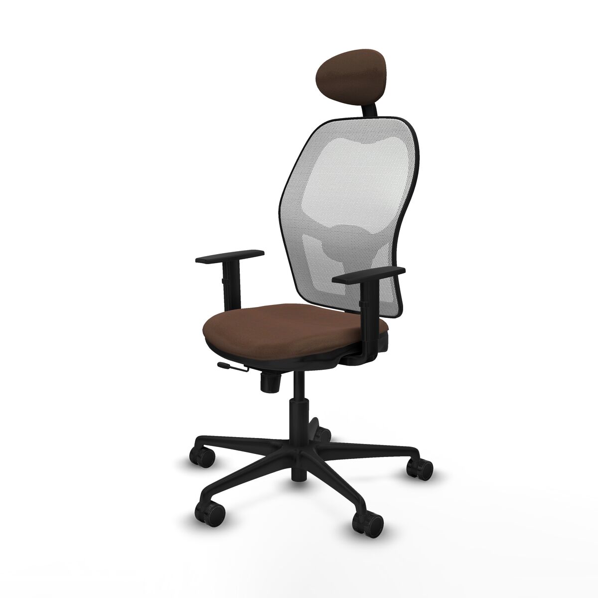 Silla de Oficina con Cabecero Jorquera Piqueras y Crespo 1D036N1 Marrón oscuro