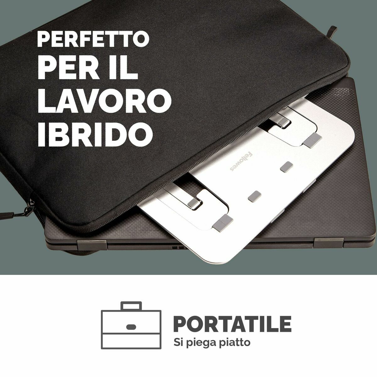 Soporte para Portátil Plegable y Regulable Fellowes Alumia