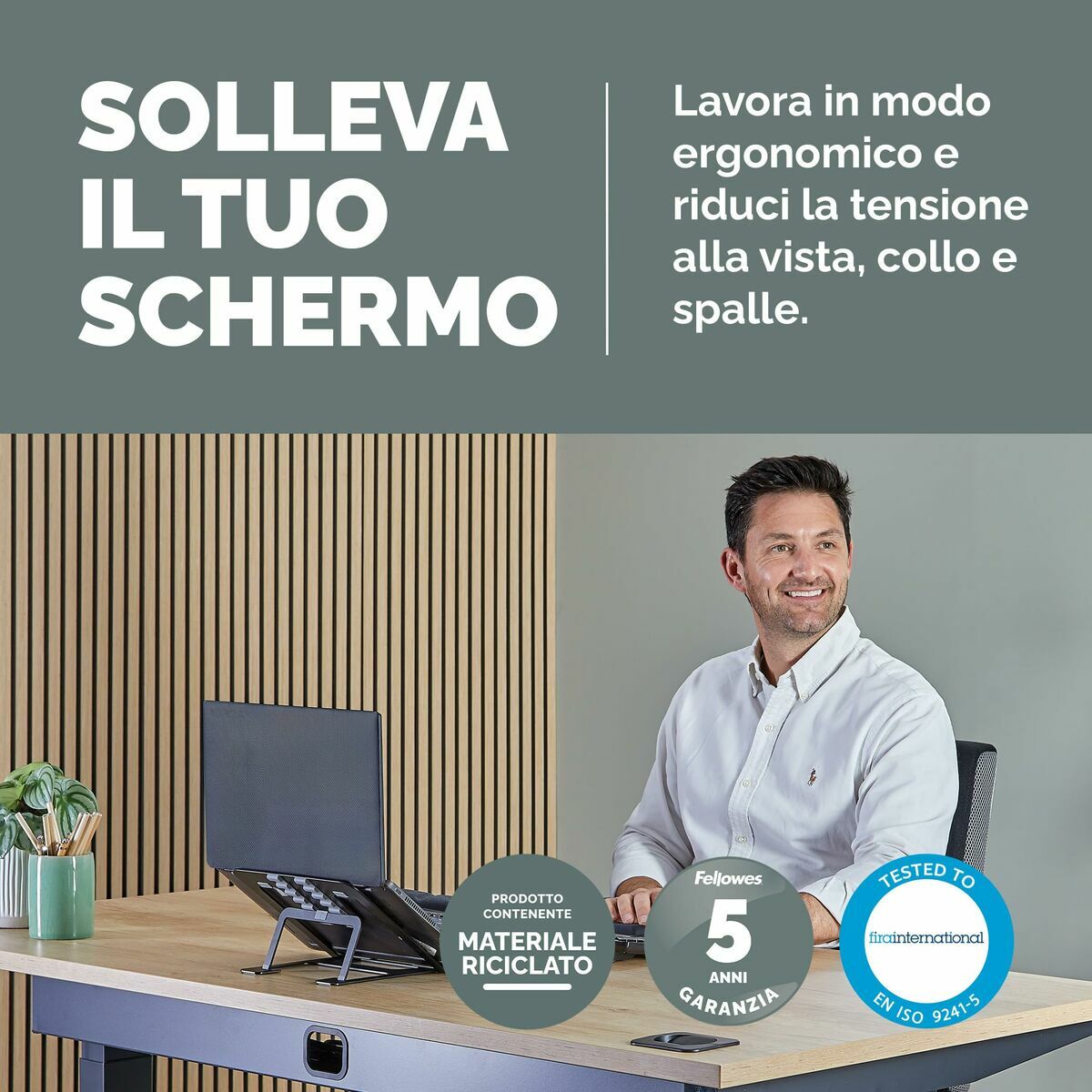 Soporte para Portátil Plegable y Regulable Fellowes Alumia