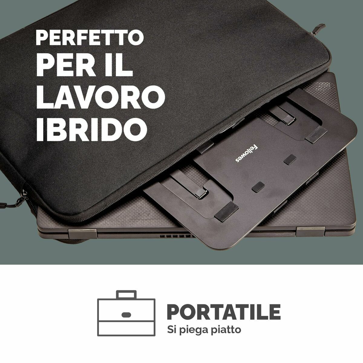 Soporte para Portátil Plegable y Regulable Fellowes Alumia