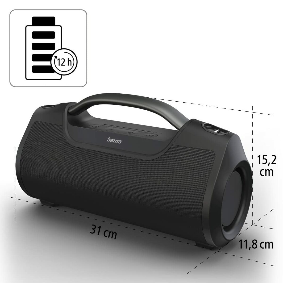 Altavoz Bluetooth Portátil Hama 00188217 Negro 60 W