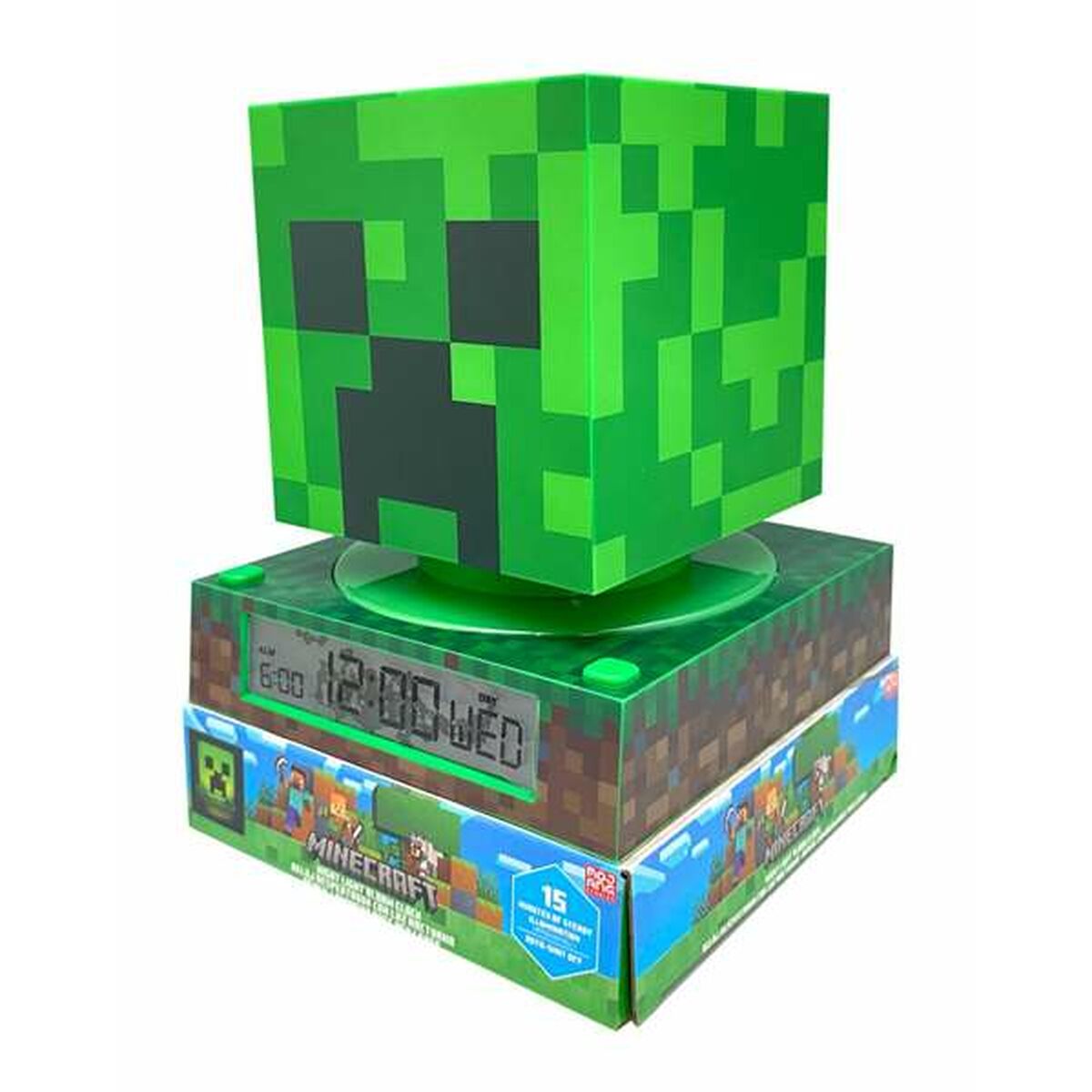 Lámpara de mesa Minecraft Verde