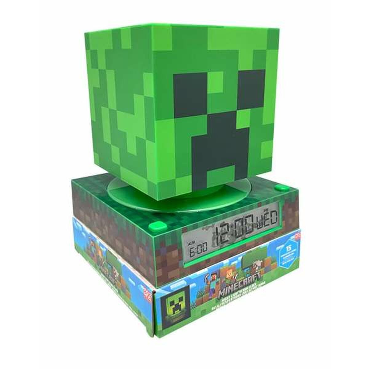 Lámpara de mesa Minecraft Verde