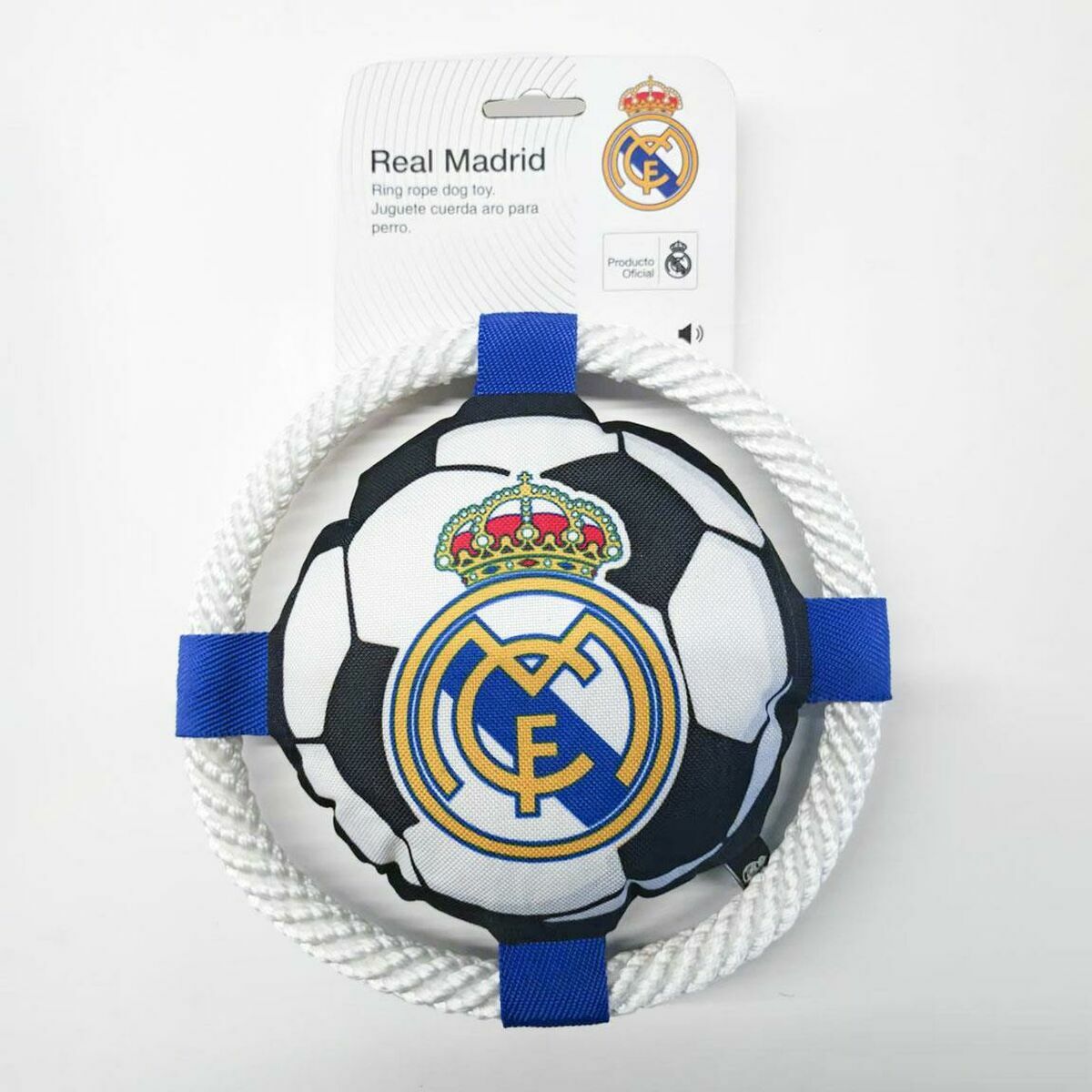 Juguete para perros Real Madrid C.F. 22,0 x 22,0 x 6,0 cm Blanco