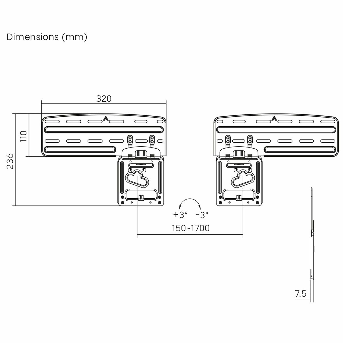 Soporte de Mesa para Pantalla MacLean MC-806 N