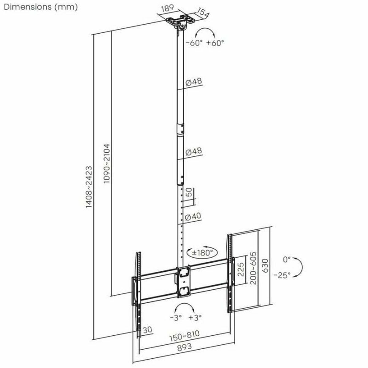 Soporte TV Aisens CT100TSLE-393 100"