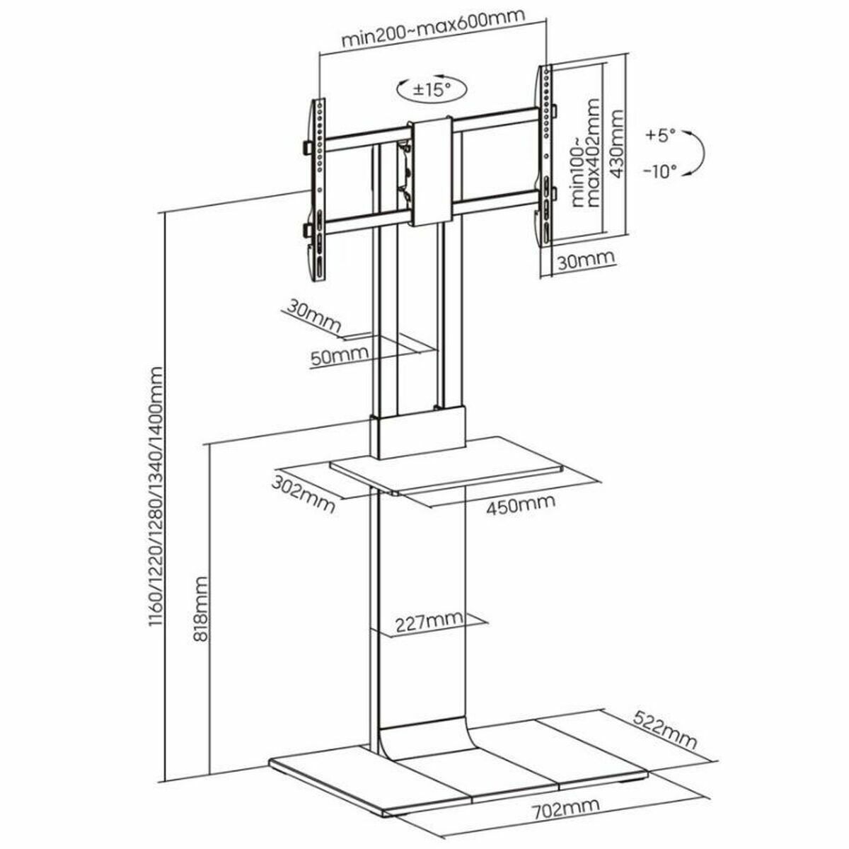Soporte TV Aisens FT86TSE-401