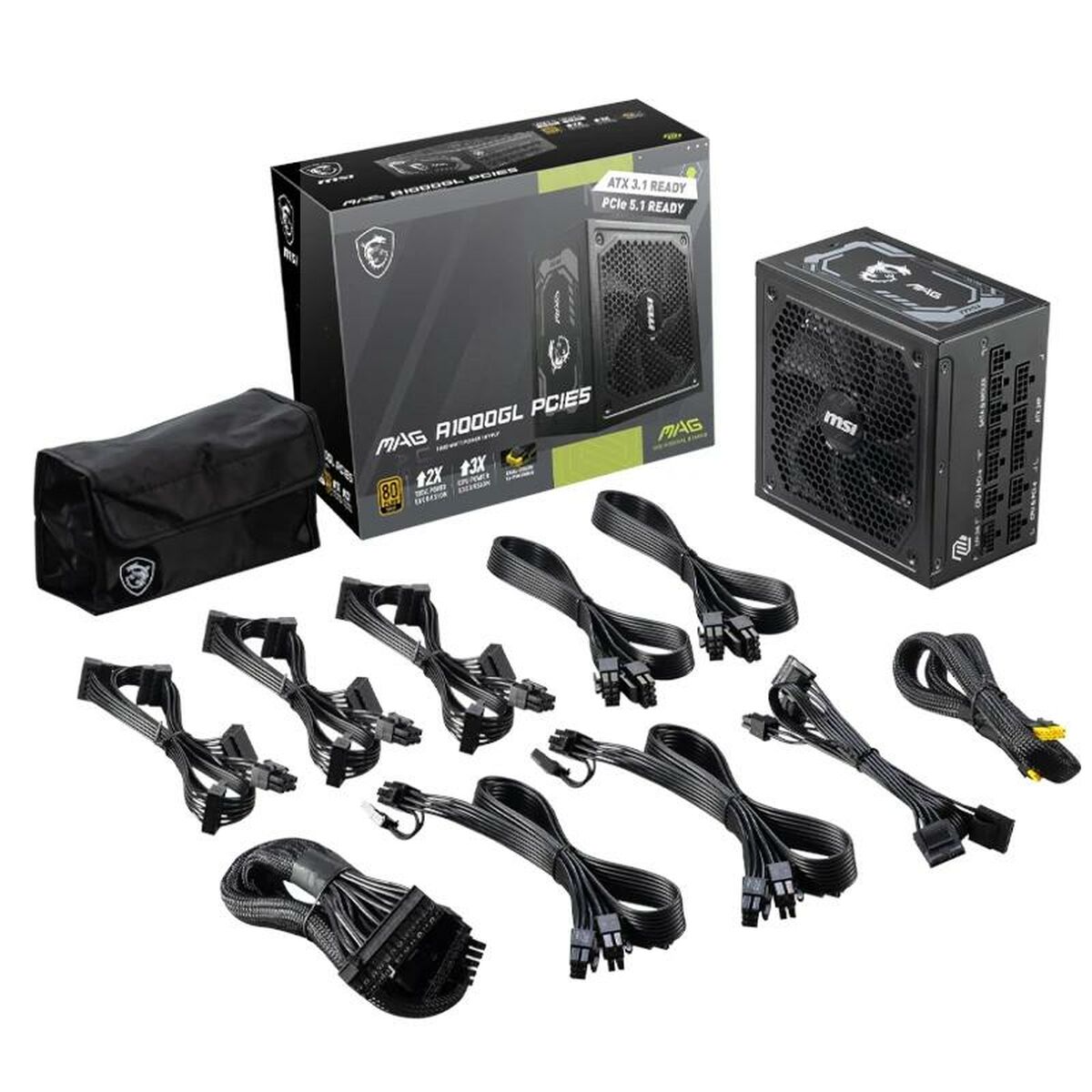 Fuente de Alimentación MSI 306-7ZP9B11-CE0 1000 W ATX 80 Plus Gold