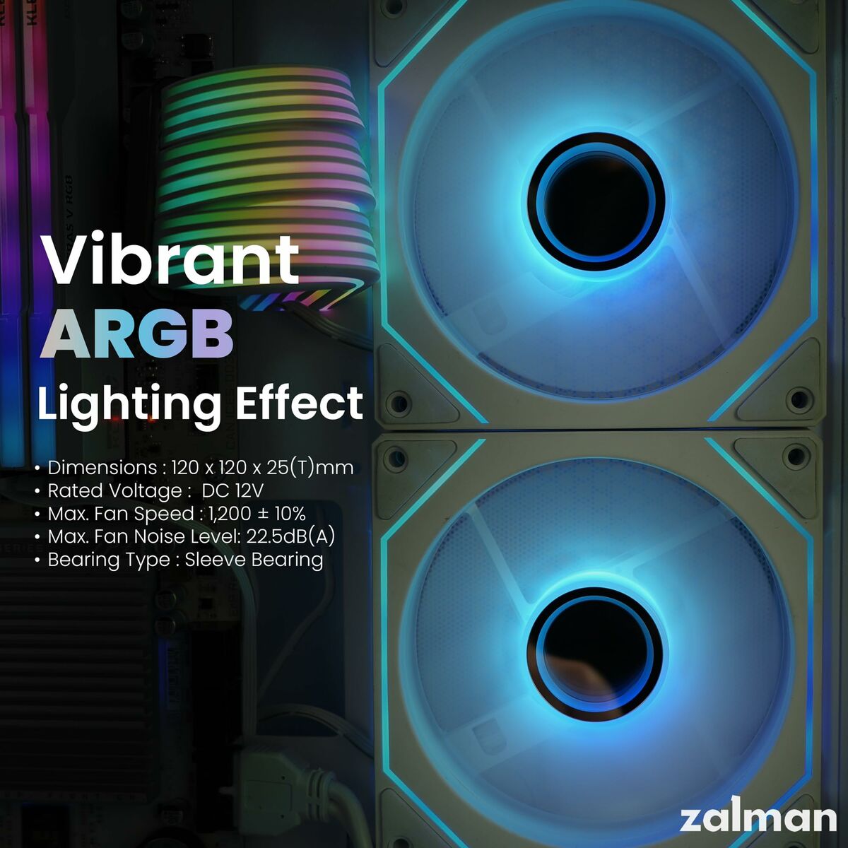 Caja Semitorre ATX Zalman CHRONIX WHITE Blanco