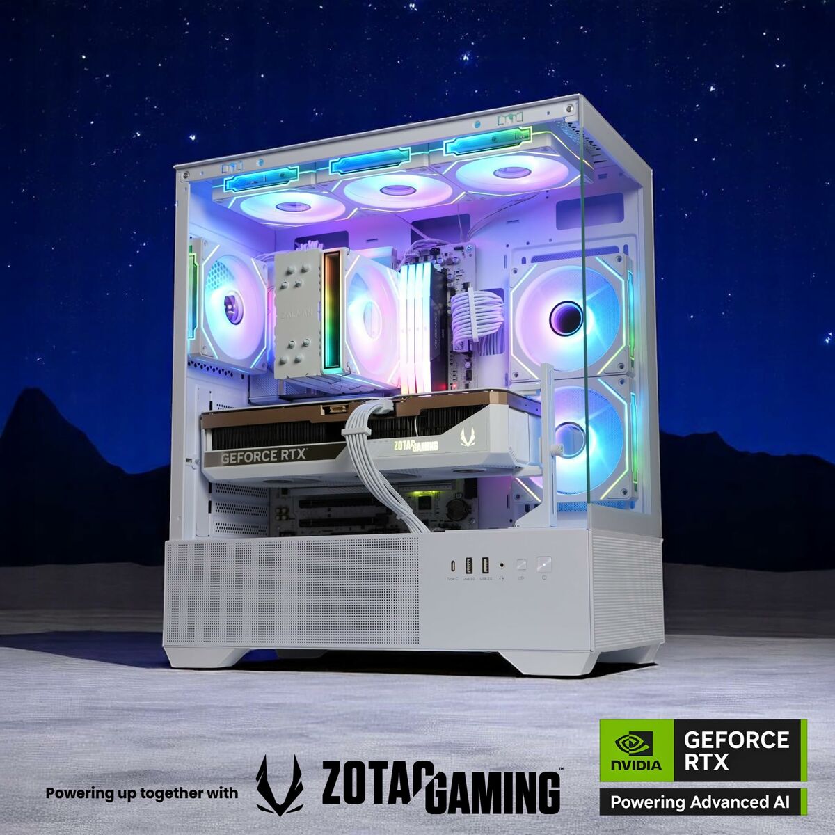 Caja Semitorre ATX Zalman CHRONIX WHITE Blanco