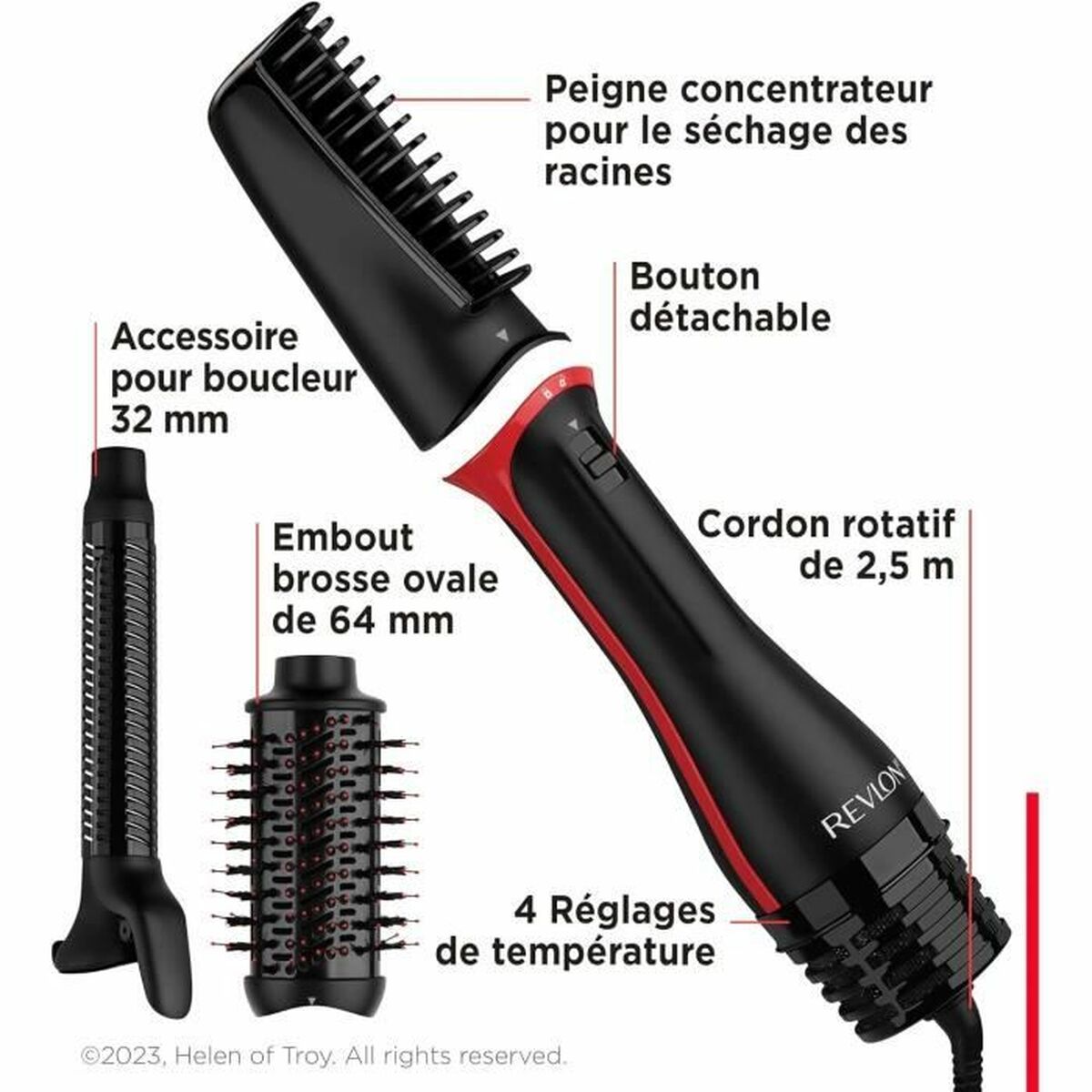 Calefactor Cerámico Eléctrico Revlon RVDR5333E Negro 1100 W