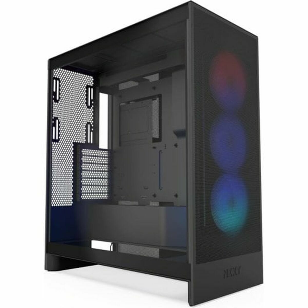 Caja Semitorre ATX NZXT H7 Flow RGB Midi Negro