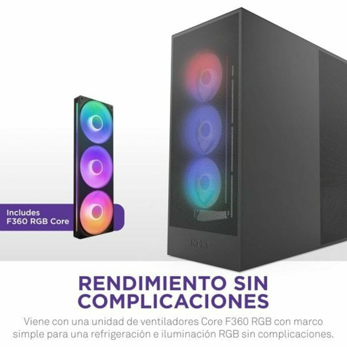 Caja Semitorre ATX NZXT H7 Flow RGB Midi Negro