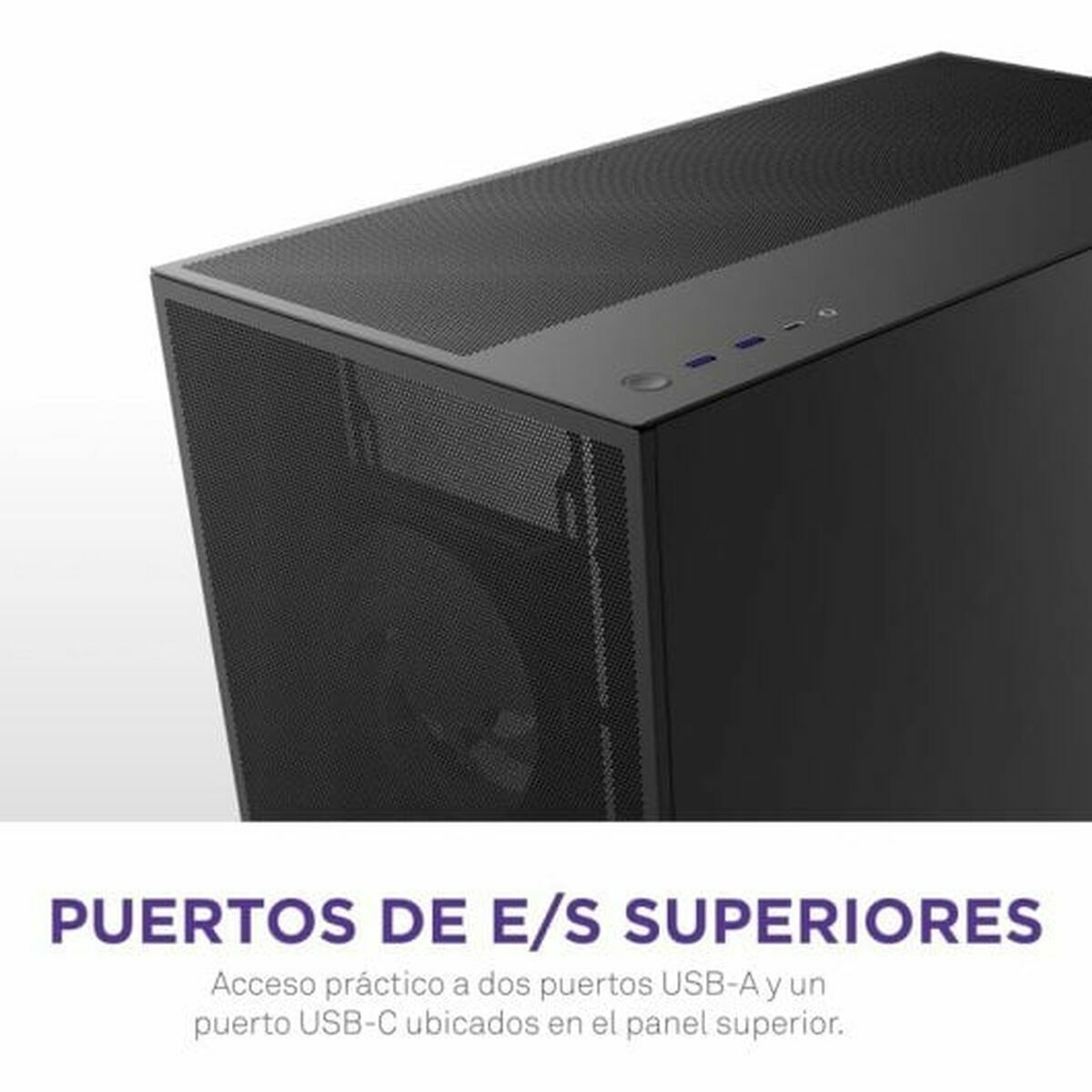 Caja Semitorre ATX NZXT H7 Flow RGB Midi Negro