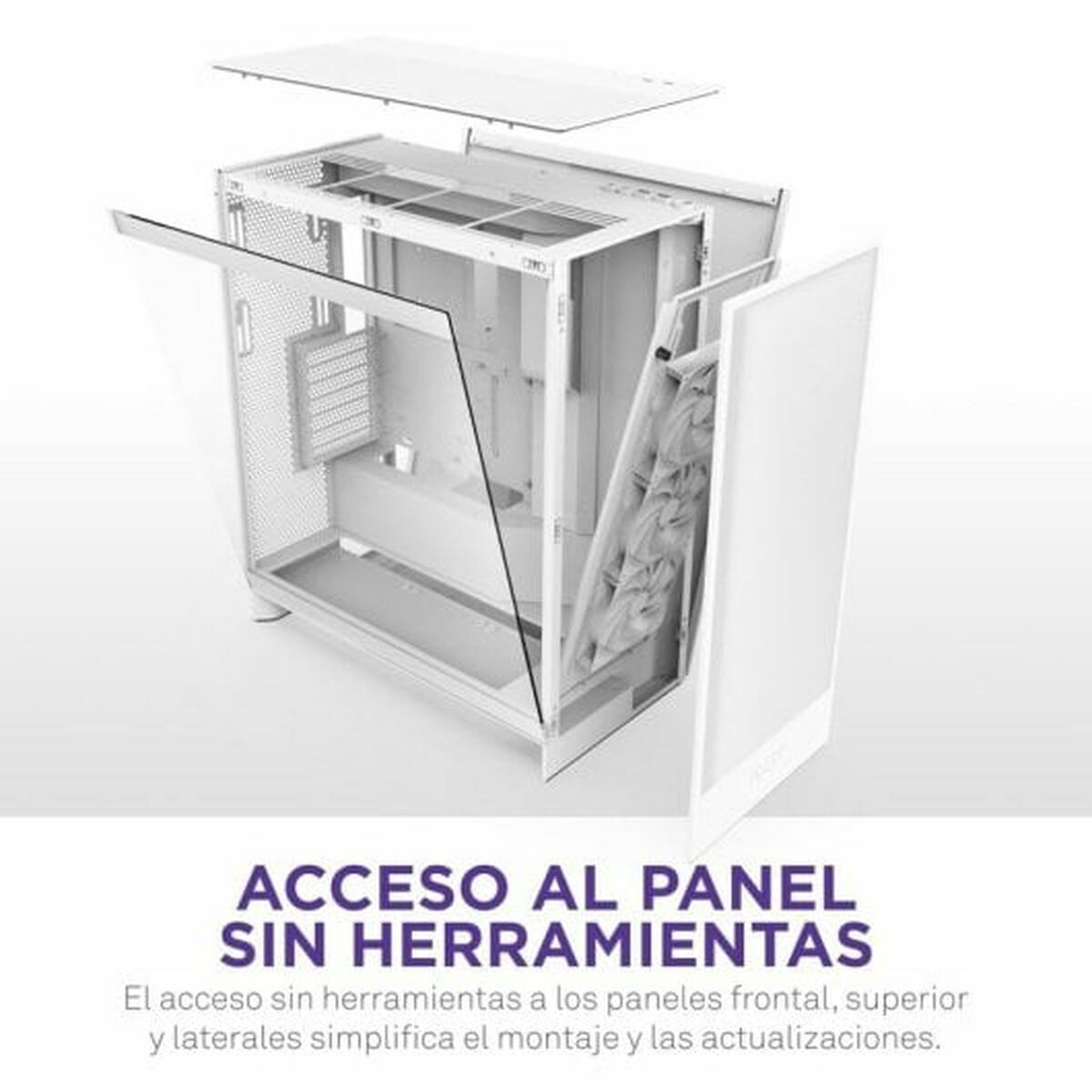 Caja Semitorre ATX NZXT H7 Flow Midi Blanco