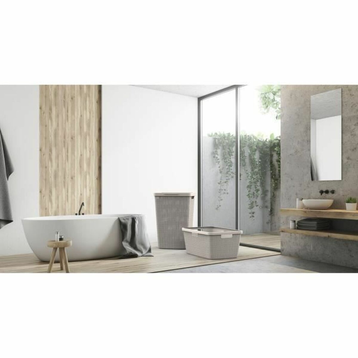 Cesto para la Ropa Sucia Curver Blanco