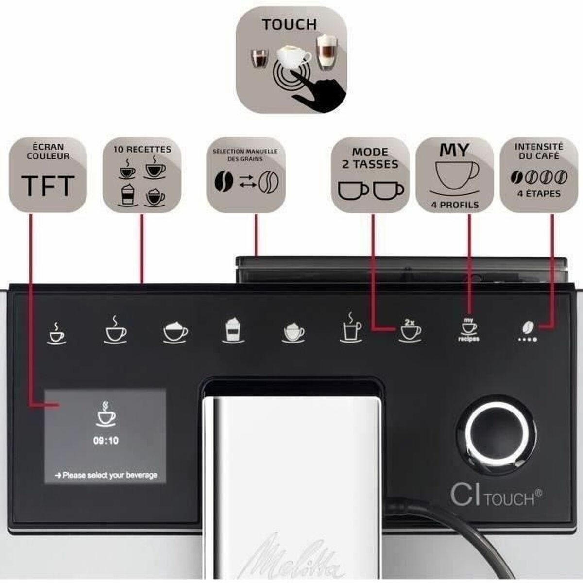 Cafetera Superautomática Melitta F630-111 Gris 1450 W 15 bar 1,8 L