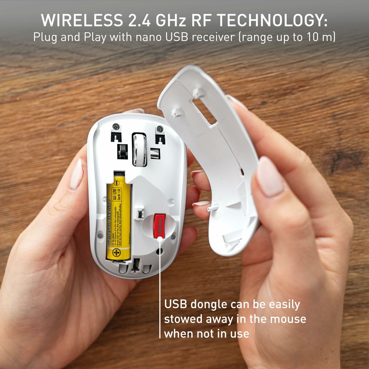 Ratón Cherry JW-T2200-2 Negro