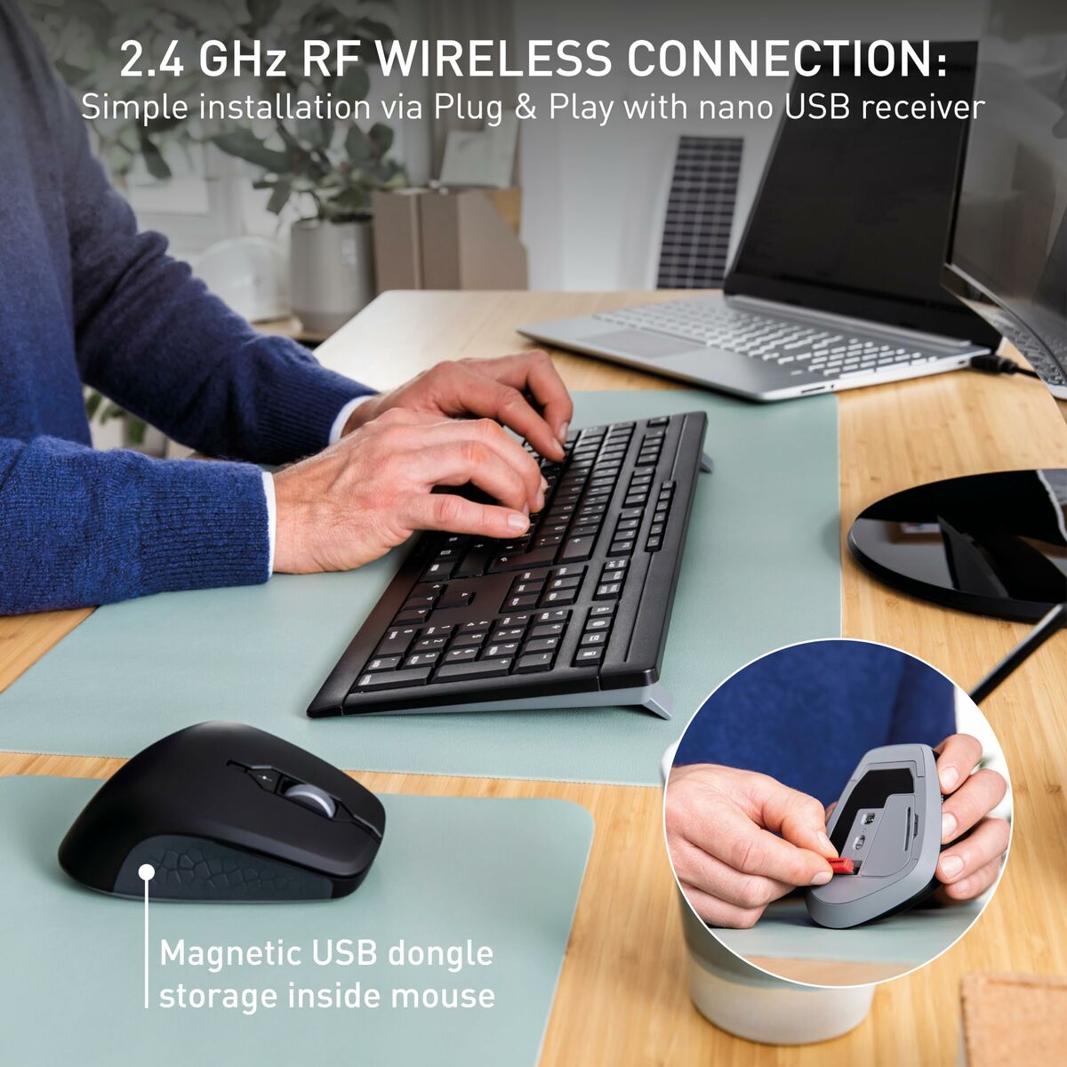 Teclado y Ratón Cherry JD-8550FR-2 Negro Francés Azerty Francés