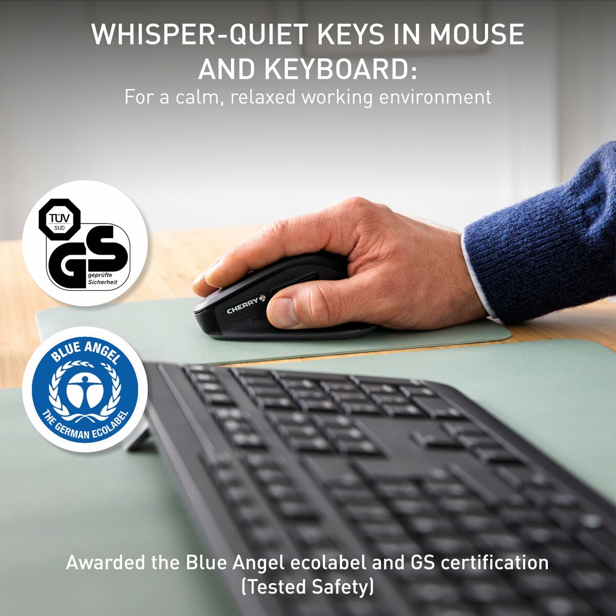 Teclado y Ratón Cherry JD-8550FR-2 Negro Francés Azerty Francés