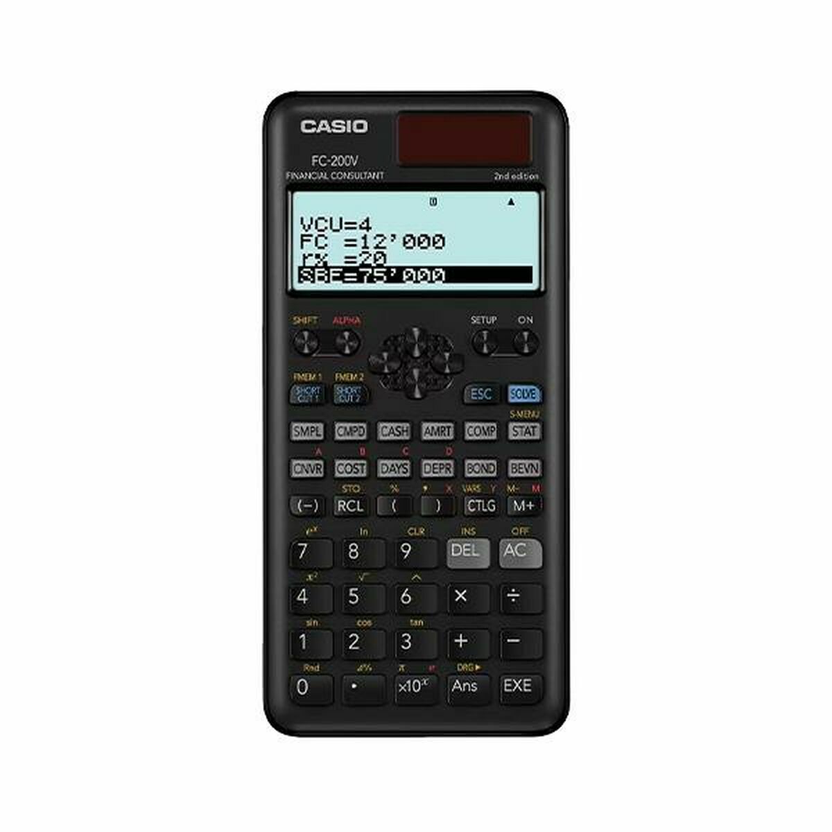 Calculadora Casio FC-200V-2-W-ET Negro