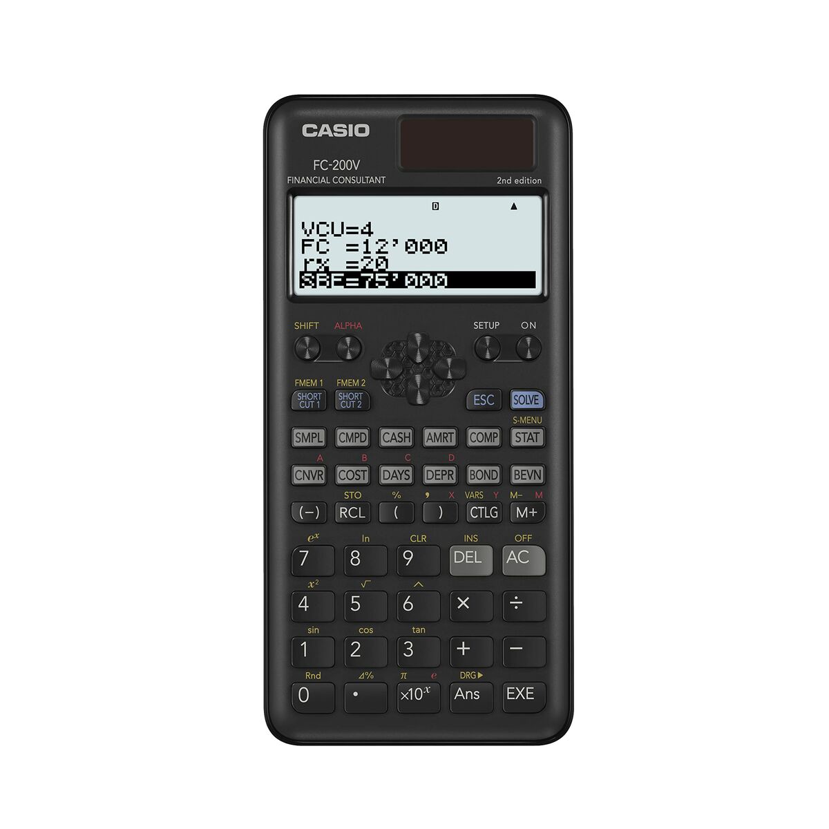 Calculadora Casio FC-200V-2-W-ET Negro