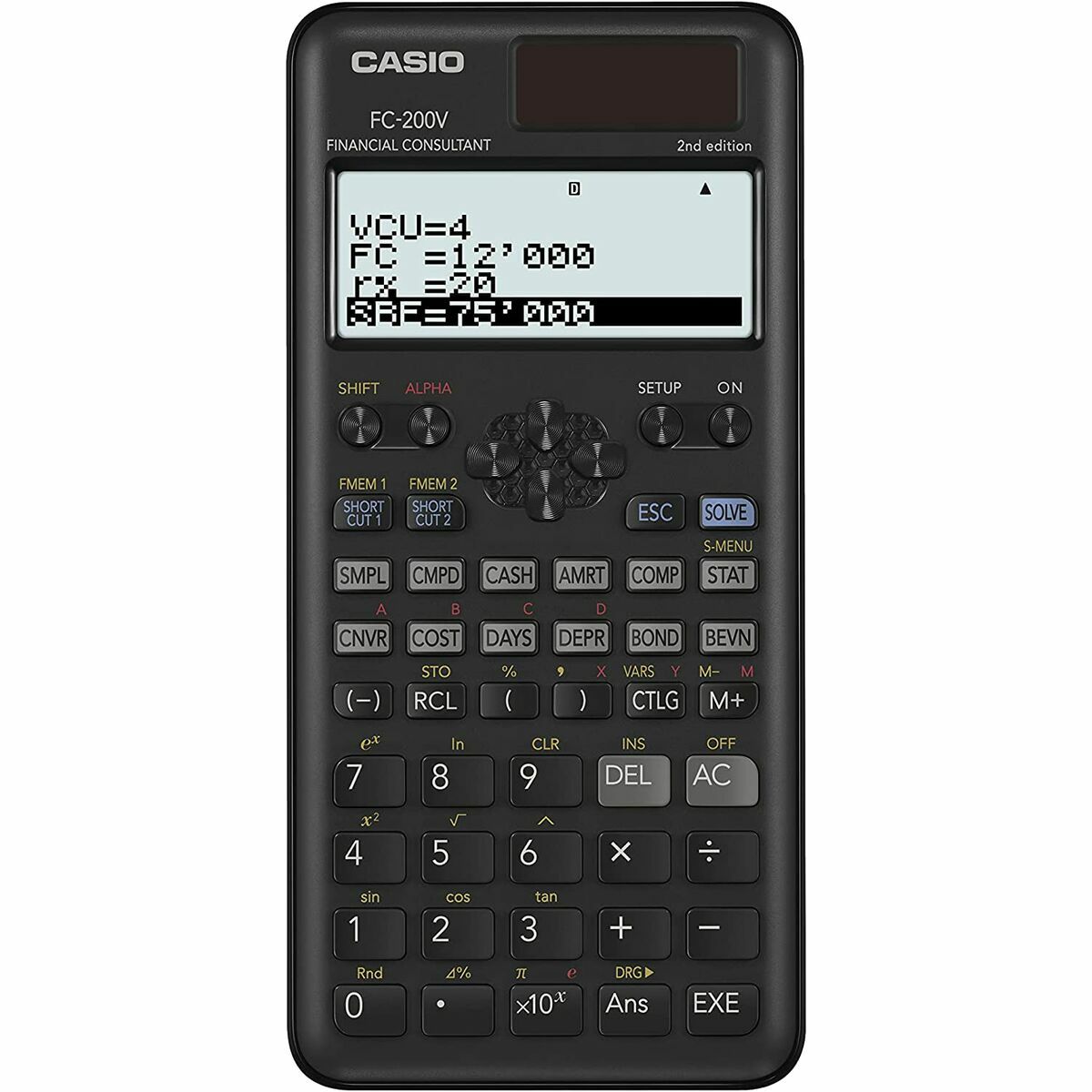 Calculadora Casio FC-200V-2-W-ET Negro