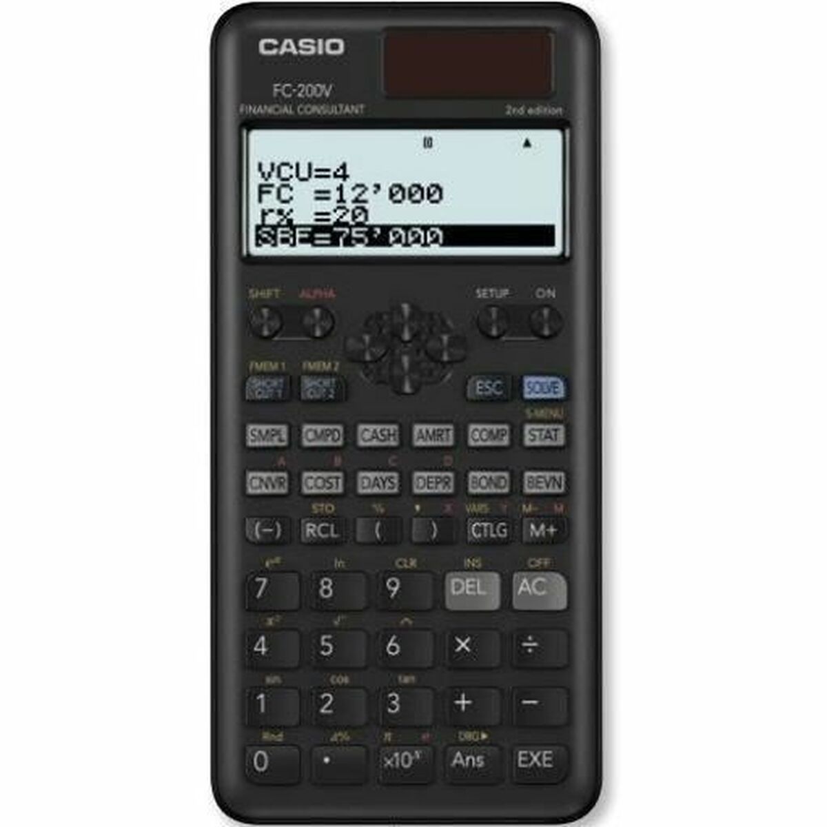 Calculadora Casio FC-200V-2-W-ET Negro