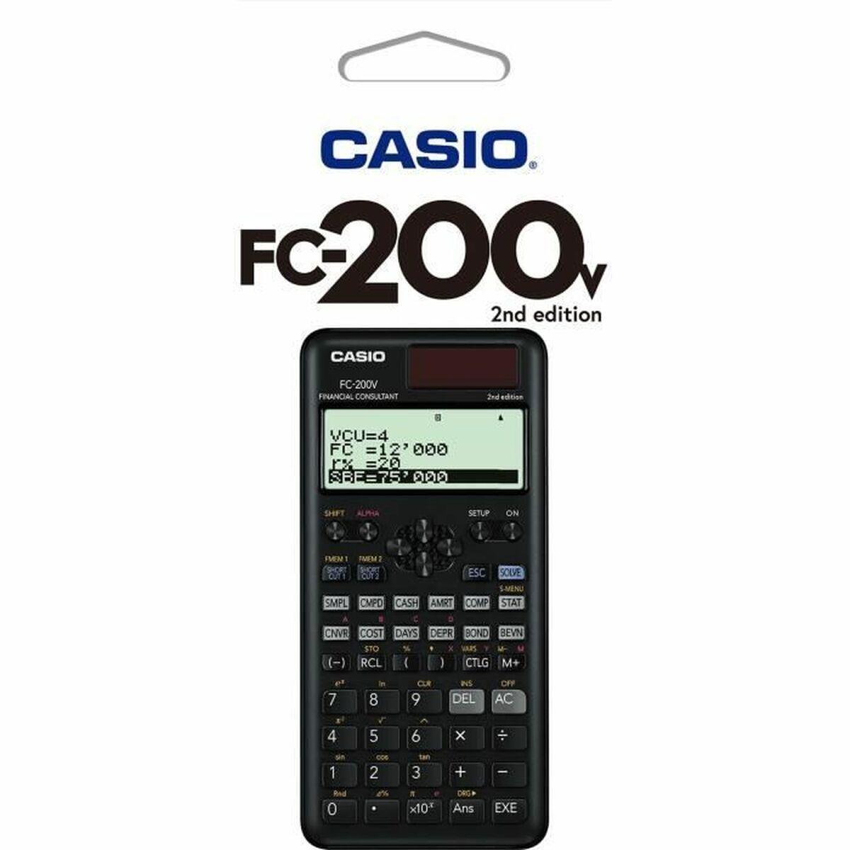 Calculadora Casio FC-200V-2-W-ET Negro