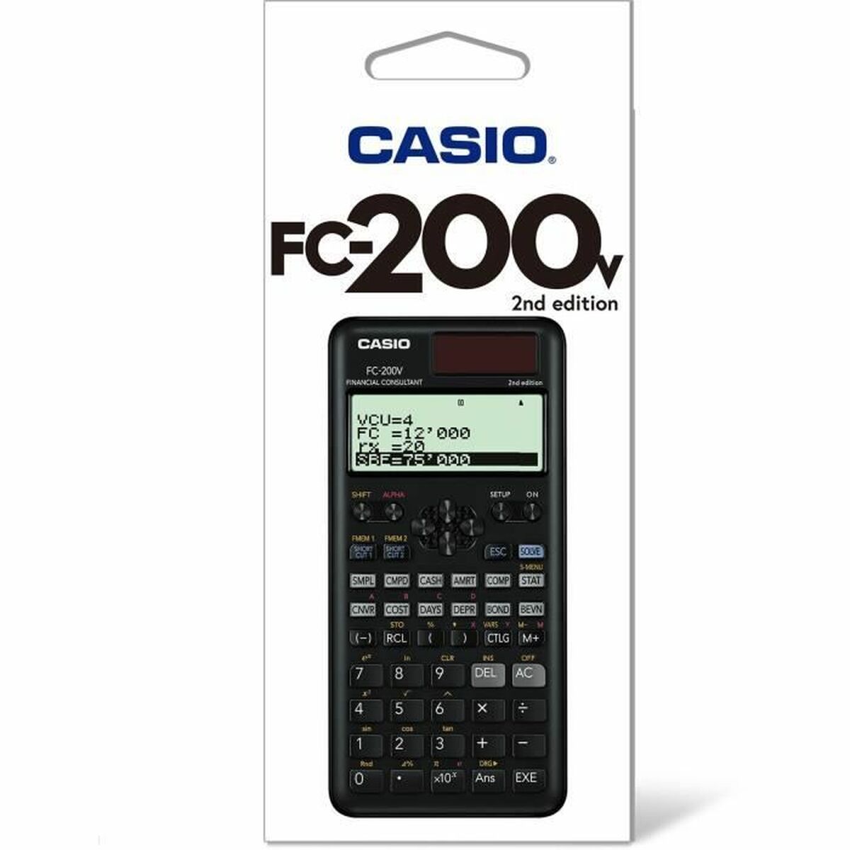 Calculadora Casio FC-200V-2-W-ET Negro