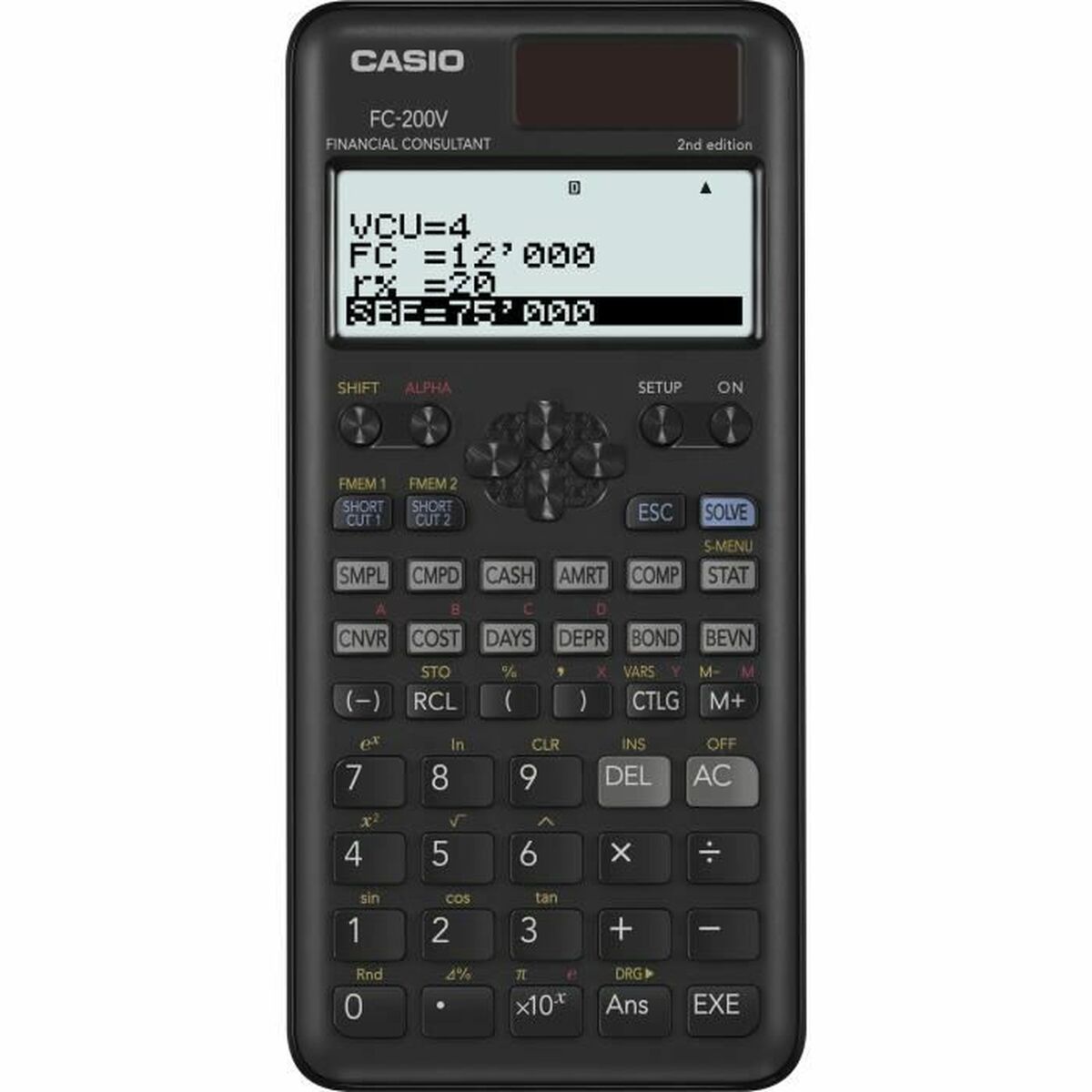 Calculadora Casio FC-200V-2-W-ET Negro