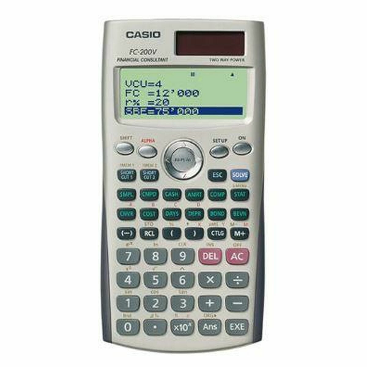 Calculadora Casio FC-200V-2-W-ET Negro