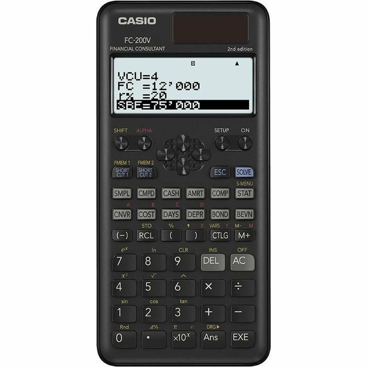 Calculadora Casio FC-200V-2-W-ET Negro