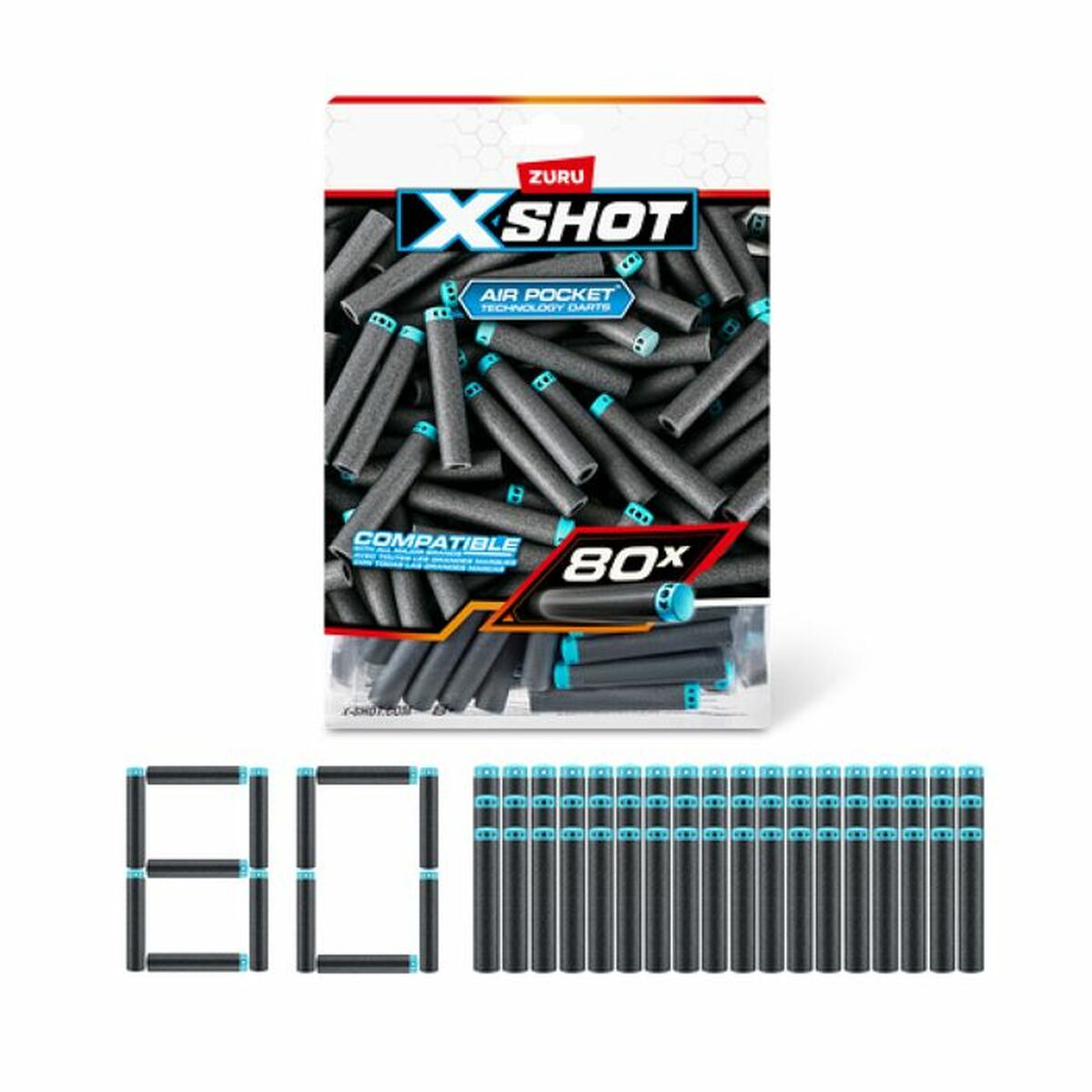 Dardos Zuru  X-Shot 80 Unidades