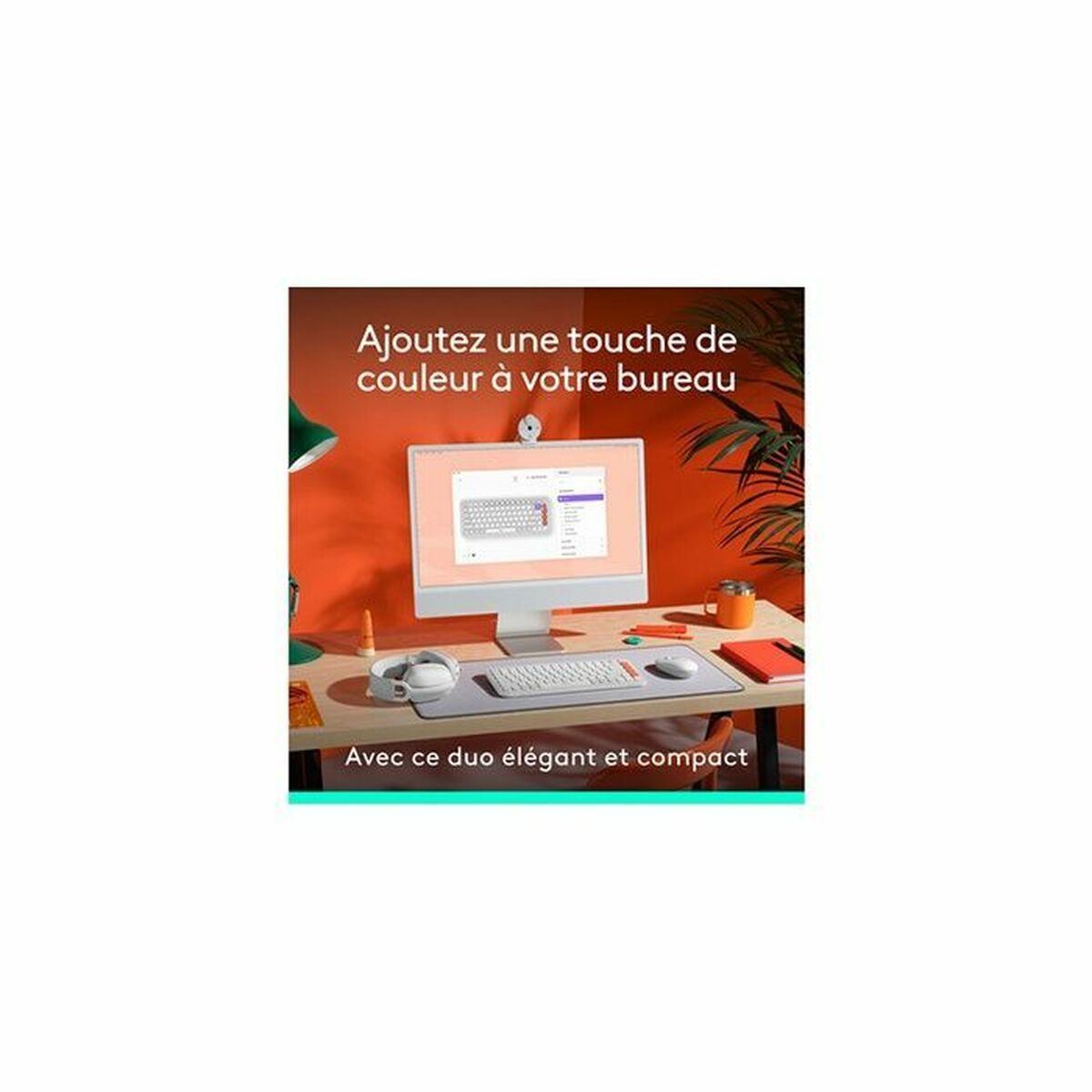 Teclado y Ratón Logitech 920-013110 Blanco Francés Azerty Francés