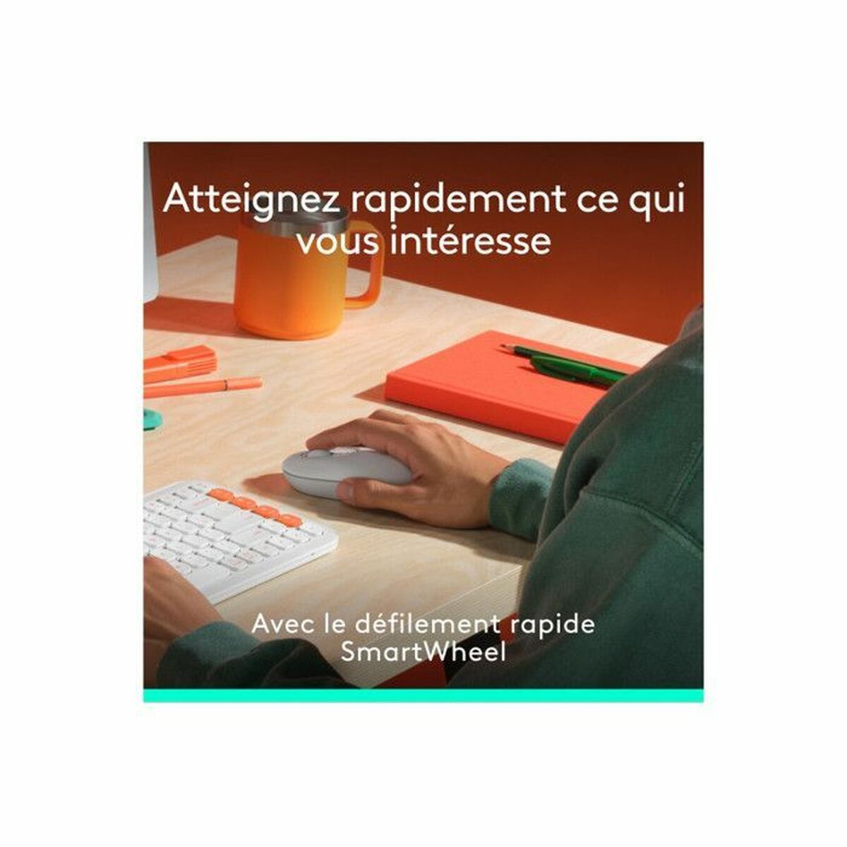 Teclado y Ratón Logitech 920-013110 Blanco Francés Azerty Francés