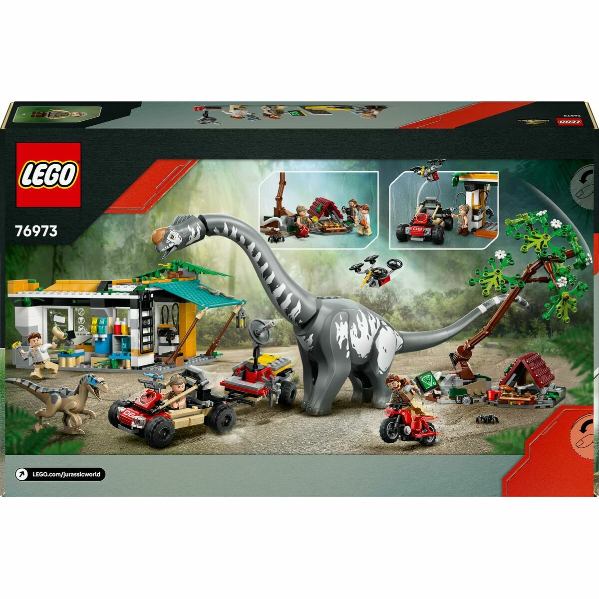 Juego de Construcción Lego JURASSIC WORLD 76973 Raptor & Titanosaurus Tracking Mission