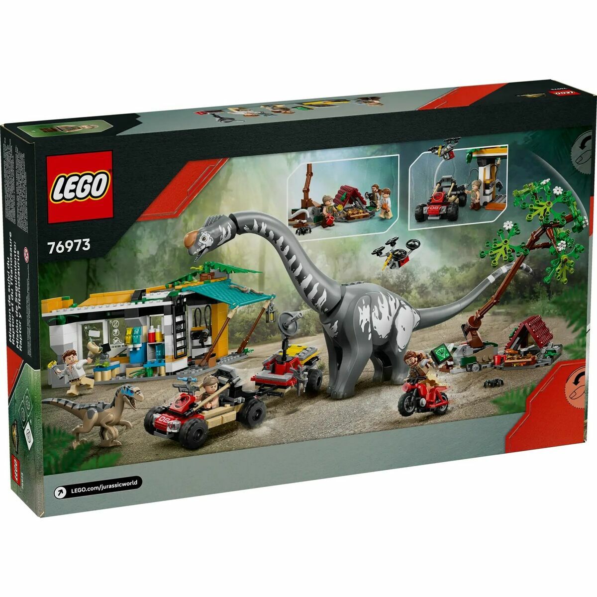Juego de Construcción Lego JURASSIC WORLD 76973 Raptor & Titanosaurus Tracking Mission