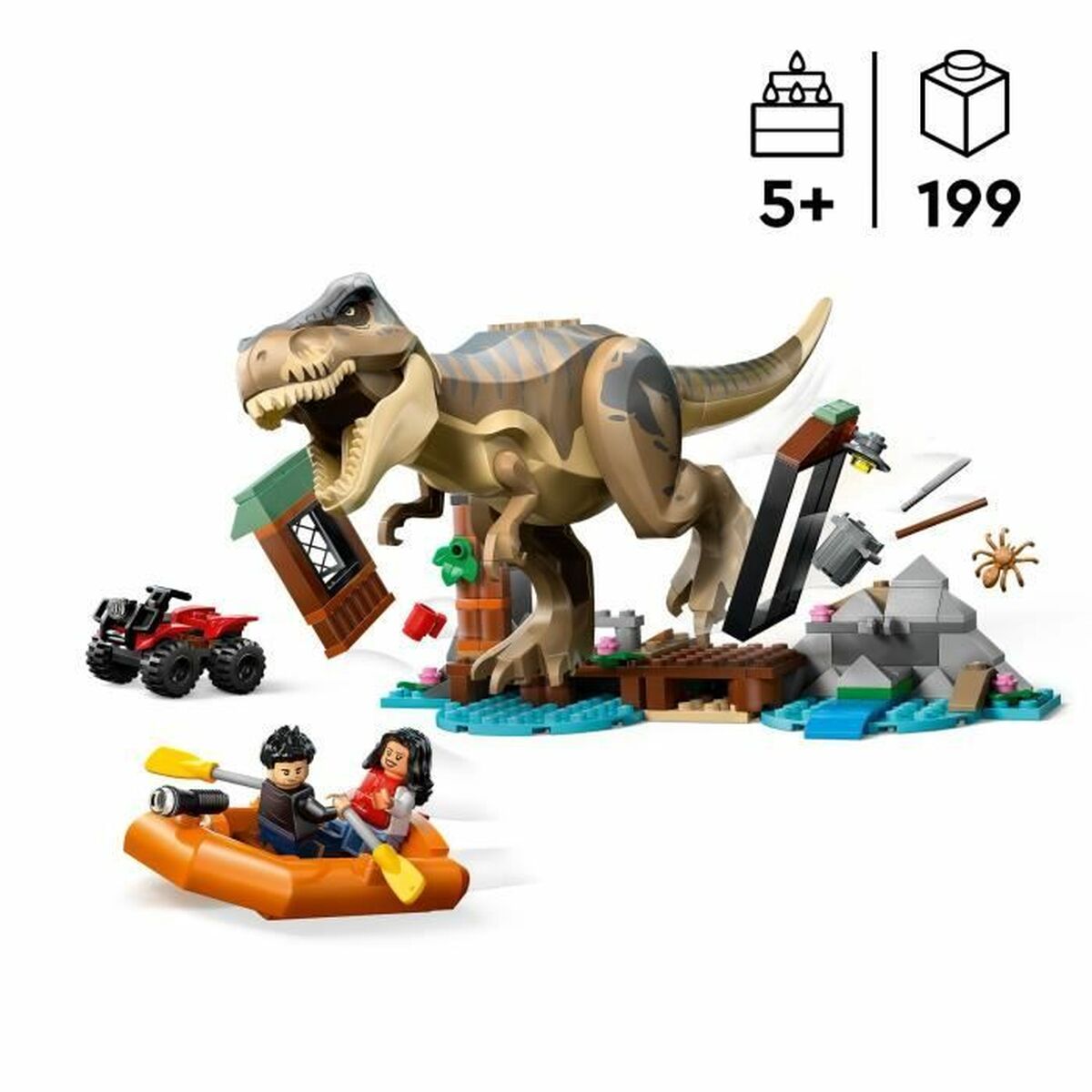 Juego de Construcción Lego JURASSIC WORLD 76975 T.Rex River Escape
