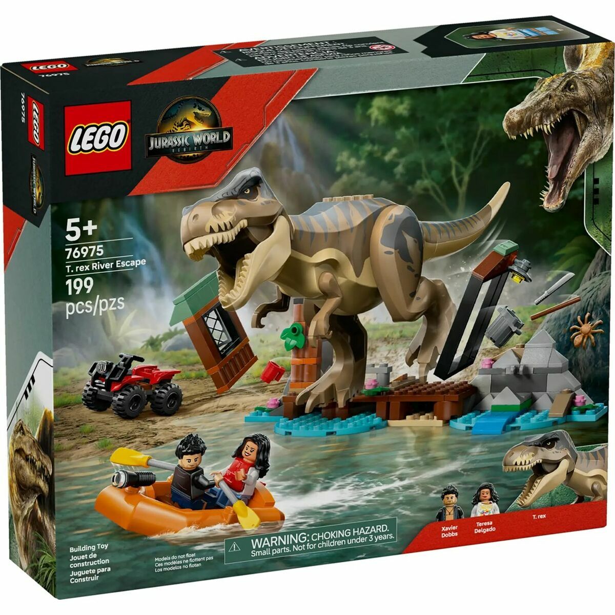 Juego de Construcción Lego JURASSIC WORLD 76975 T.Rex River Escape