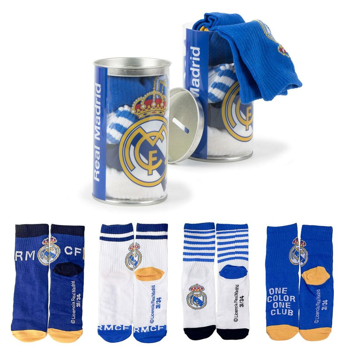 Pack de calcetines Real Madrid C.F. Multicolor 4 Piezas