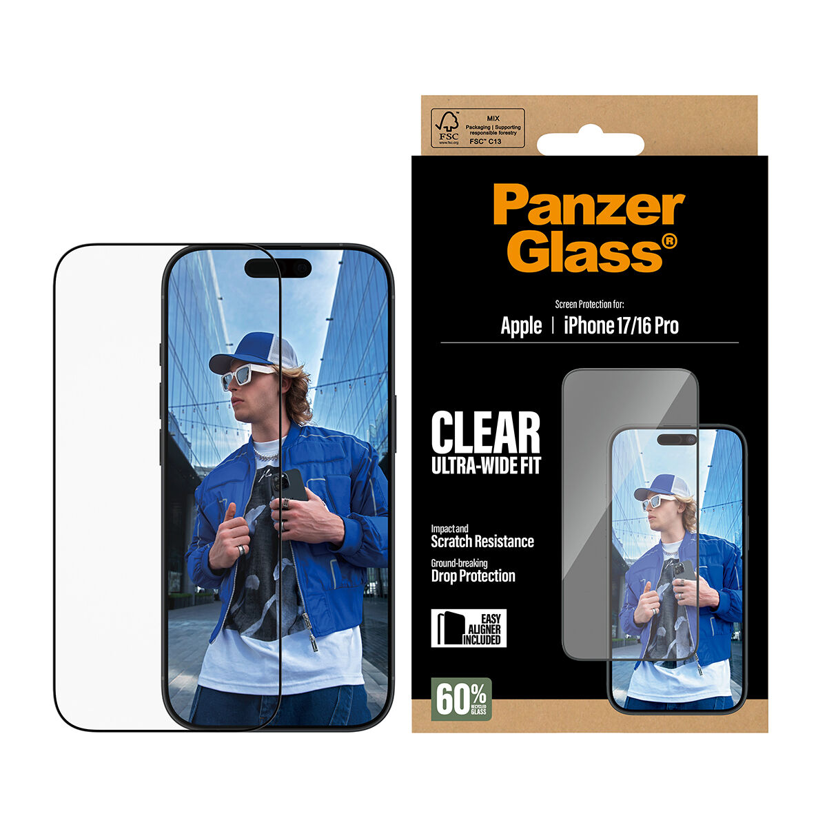 Funda para Móvil PanzerGlass iPhone 16Pro-17 Transparente Apple