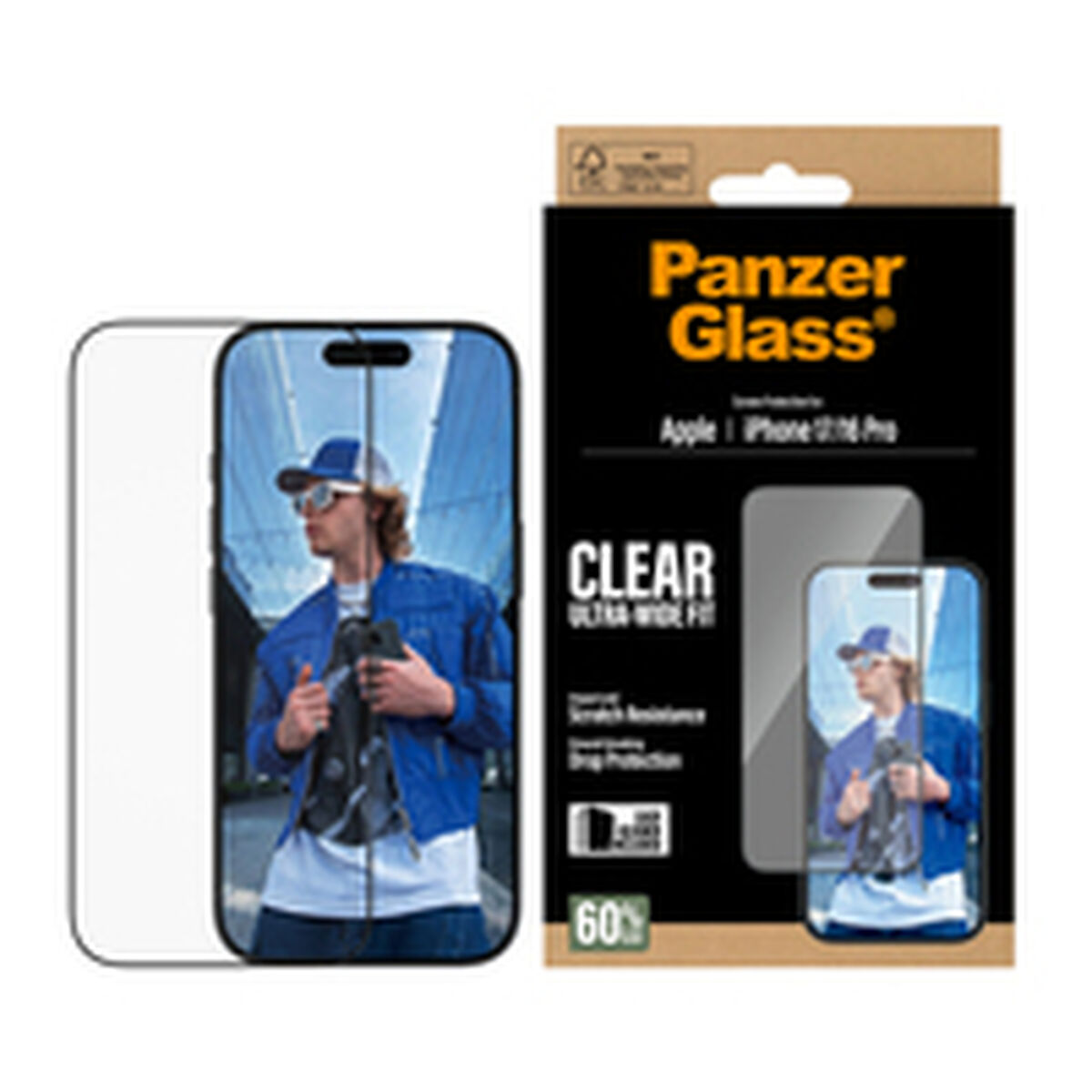 Funda para Móvil PanzerGlass iPhone 16Pro-17 Transparente Apple