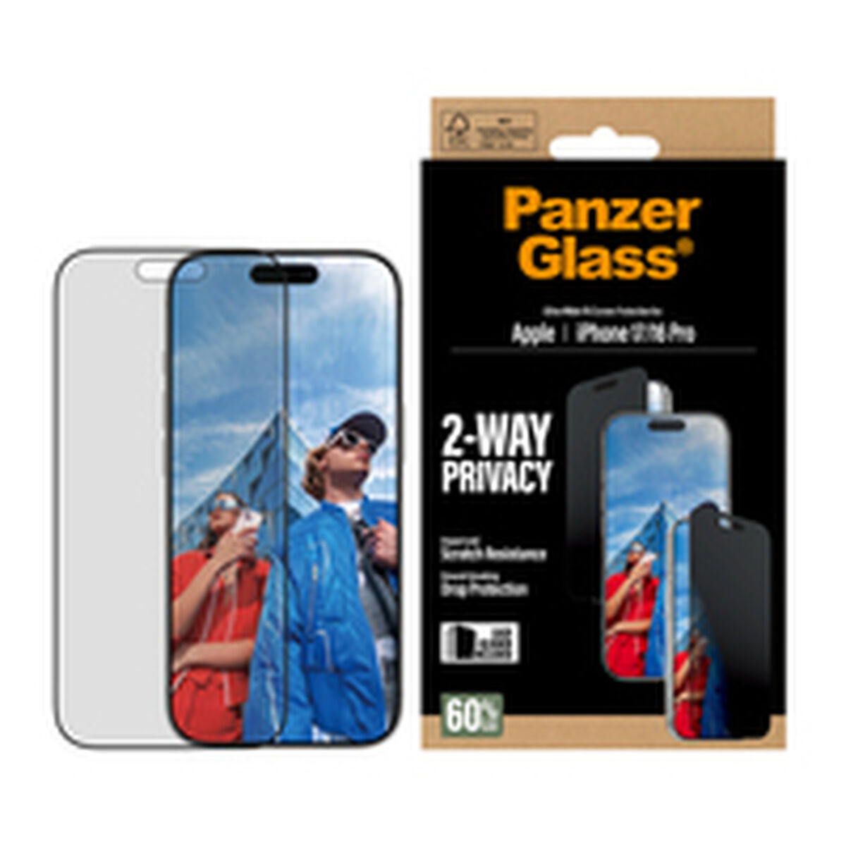 Funda para Móvil PanzerGlass iPhone 17-16Pro Transparente Apple