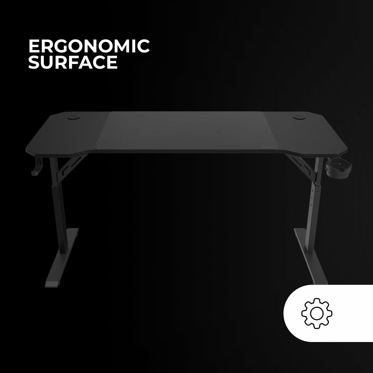 Mesa de Escritorio Gaming Mars Gaming ERGO Negro 140 x 60 cm