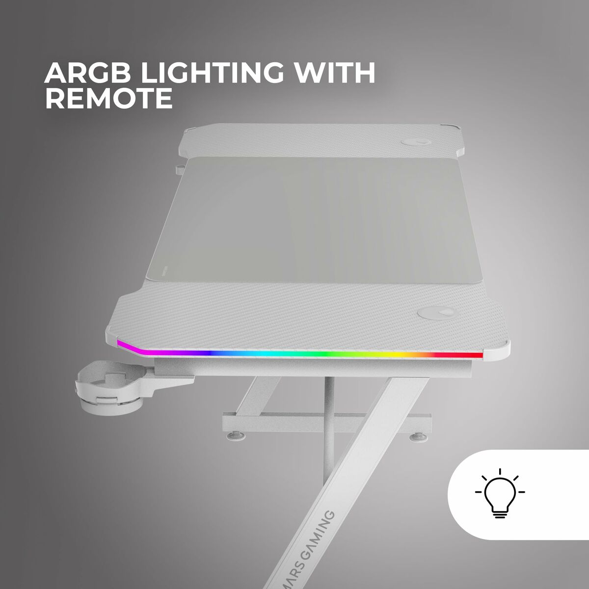 Mesa de Escritorio Gaming Mars Gaming ERGO Blanco 140 x 60 cm