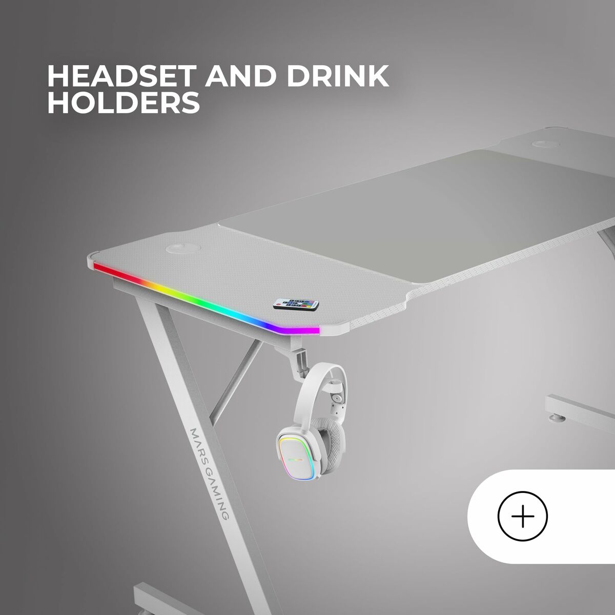 Mesa de Escritorio Gaming Mars Gaming ERGO Blanco 140 x 60 cm
